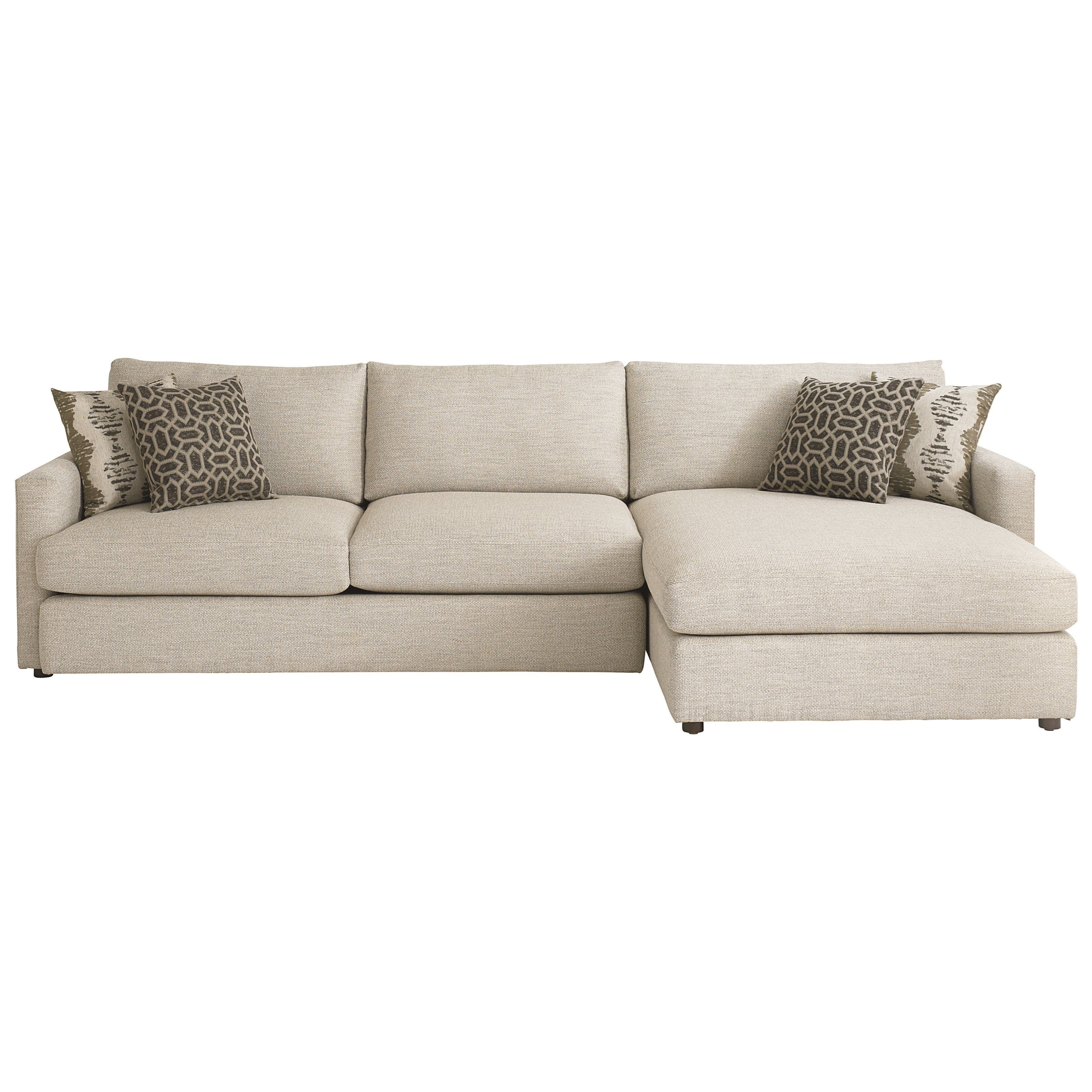 Bassett Allure 261163FC+2611RLFC14861 Contemporary Sectional with